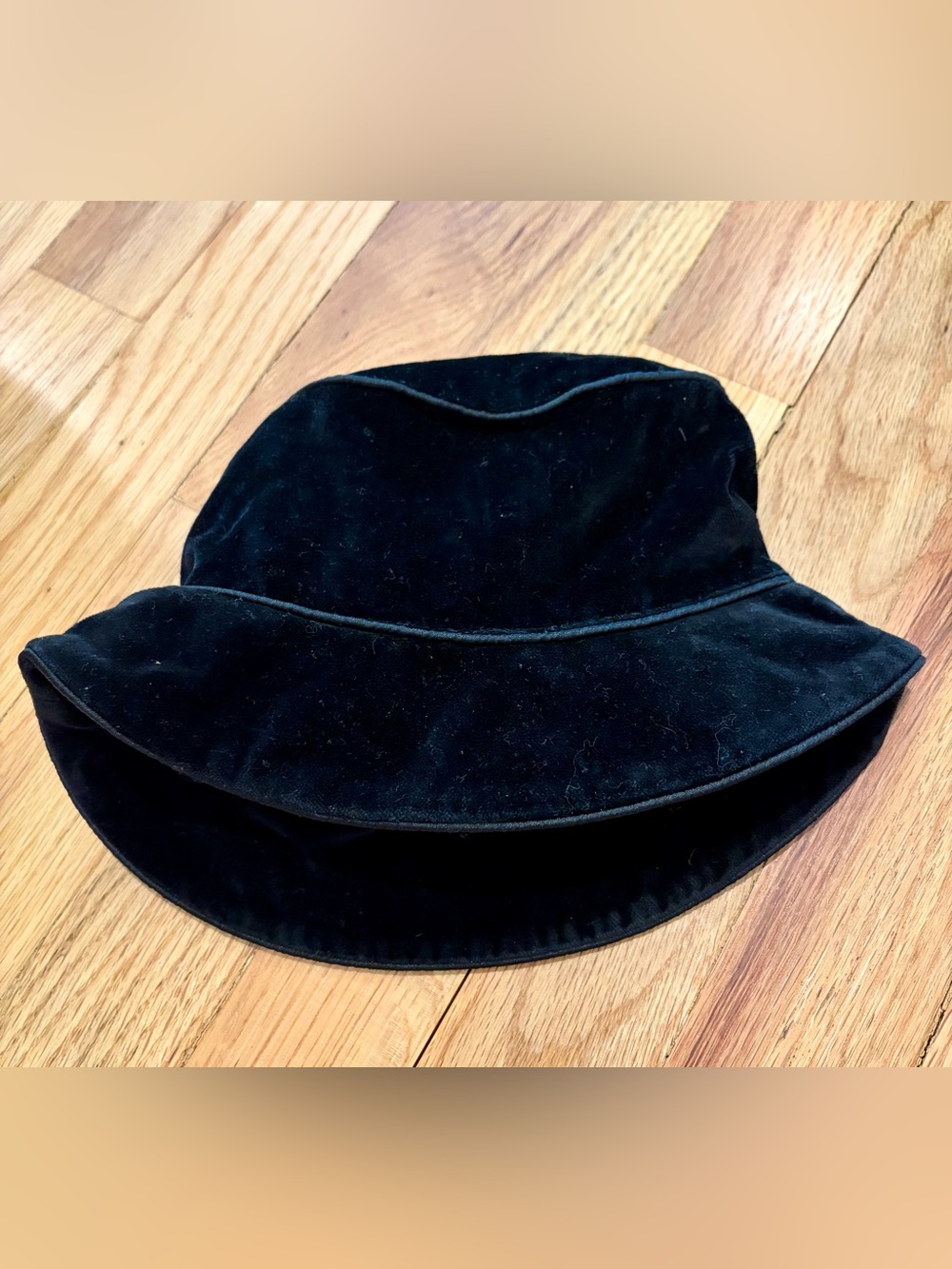 Vintage Baby Gap Black Velvet Bucket Hat Y2K Kids